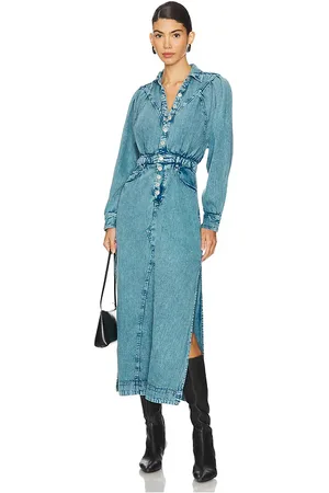Free People Vestido mad love en color denim-medium talla S en - Denim-Medium. Talla S (también en XS).
