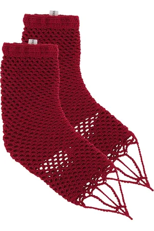 nastyamasha Calcetines crochet midi en color talla M/L en - Red. Talla M/L (también en S/M).