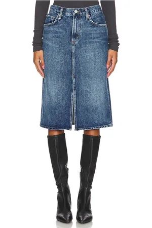AGOLDE Falda gaia en color denim-medium talla 24 en - Denim-Medium. Talla 24 (también en 25, 26, 27).
