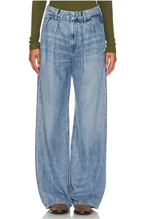 Citizens of Humanity Pierna ancha plisada petra en color denim claro talla 28 en - Denim-Light. Talla 28 (también en 29, 31