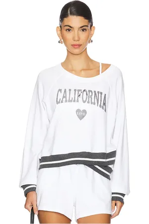 SUNDRY Sudadera heart cali en color blanco talla M en - White. Talla M (también en S, XS).