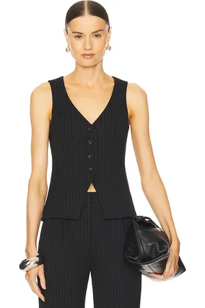 Amanda Uprichard Chaleco carnegie en color negro talla M en - Black. Talla M (también en S, XS).
