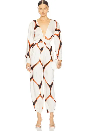 MISA Amina jumpsuit en color crema talla L en - Cream. Talla L (también en M, S, XS, XXS).