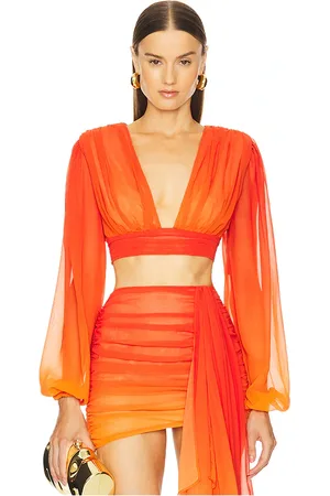 Michael Costello X revolve adia top en color naranja talla M en - Orange. Talla M (también en S, XS).