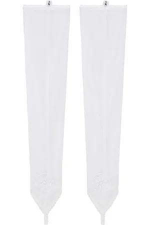nastyamasha Calcetines de malla embroidery logo en color talla L en - White. Talla L (también en M, S).