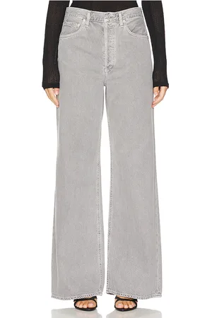 AGOLDE Pierna ancha tiro alto dame en color gris talla 30 en - Grey. Talla 30 (también en 31, 32, 33).