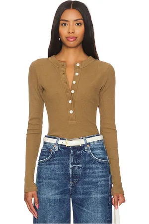 Citizens of Humanity Varra henley en color marrón talla S en - Brown. Talla S (también en XS).