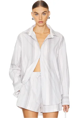 FAITHFULL THE BRAND Camisa en vau en color gris talla M en - Grey. Talla M (también en S, XS).