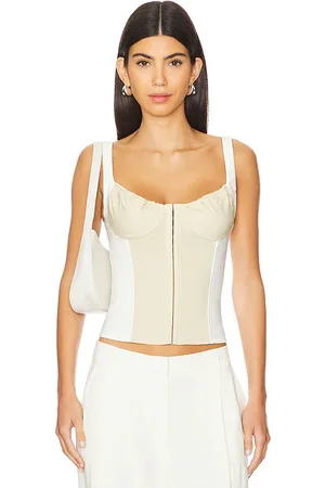 WeWoreWhat Corsé ruched cup scoop en color beige talla 0 en - Beige. Talla 0 (también en 12, 2).