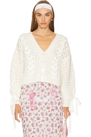 For Love & Lemons Cárdigan laurel en color talla S en - Cream. Talla S (también en L).