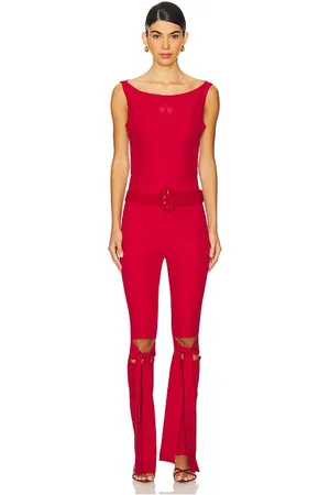 nastyamasha Jumpsuit with embroidery logo en color talla M en - Red. Talla M (también en S, XS).