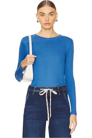 Goldie Estelle Camisa long sleeve cotton rib tee en color azul talla M en - Blue. Talla M (también en S, XS).