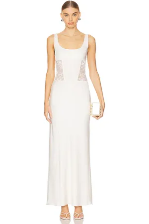 Bec & Bridge Vestido olimpia en color ivory talla 10/M en - Ivory. Talla 10/M (también en 12/L, 6/XS, 8/S).