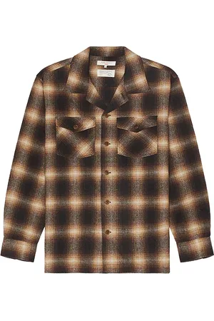 Nudie Jeans Camisa vincent shadow en color marrón talla L en - Brown. Talla L (también en S).
