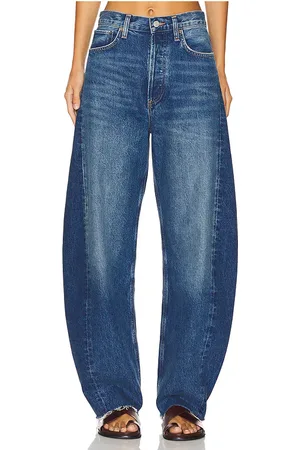 AGOLDE Cónico curvo de gran altura luna pieced en color denim-medium talla 23 en - Denim-Medium. Talla 23 (también en 24, 25, 26, 27).