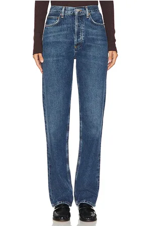 AGOLDE Pantalones rectos de talle alto 90s pinch waist en color denim-medium talla 23 en - Denim-Medium. Talla 23 (también en 24, 25, 2