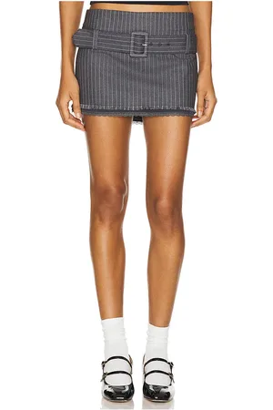 DANIELLE GUIZIO Falda andra en color charcoal talla M en - Charcoal. Talla M (también en XL).