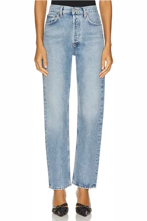 AGOLDE Pantalones rectos de talle alto 90s pinch waist en color denim claro talla 24 en - Denim-Light. Talla 24 (también en 26, 27, 28