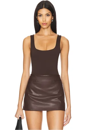 GOOD AMERICAN Body sin mangas scuba modern en color chocolate talla M en - Chocolate. Talla M (también en XXL/2X, XXXXL/4X).