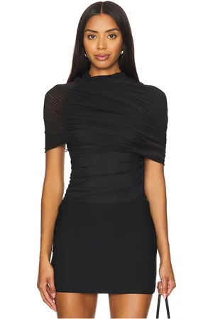 Amanda Uprichard X revolve evianna top en color talla M en - Black. Talla M (también en S, XS).