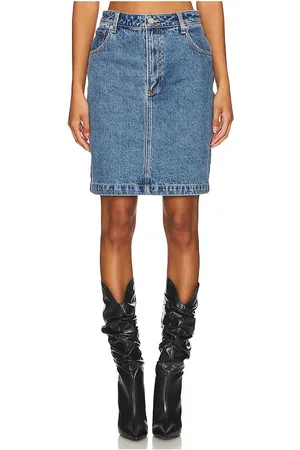 RONNY KOBO Falda hannah en color denim-medium talla S en - Denim-Medium. Talla S (también en XS).