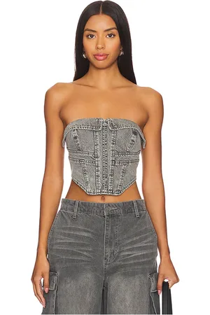 AFRM Noah top en color gris talla L en - Grey. Talla L (también en S, XL, XXS).