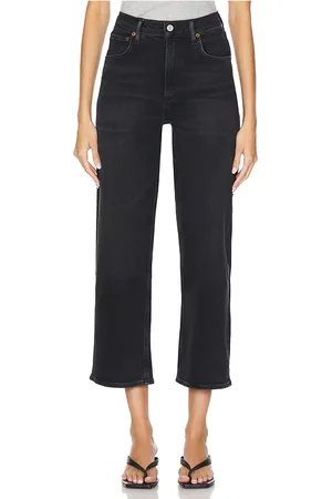 AGOLDE Pierna ancha tiro alto ren en color negro talla 23 en - Black. Talla 23 (también en 24, 25, 26, 27, 28, 29, 30, 31, 32, 34).