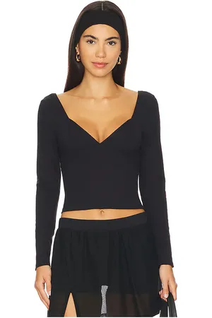 Free People Camisola de manga larga intimately fp duo corset en color talla L en - Black. Talla L (también en M, S, XL, XS).