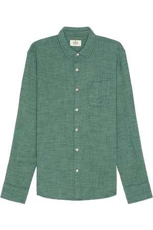 Marine Camisa stretch selvage en color verde talla L en - Green. Talla L (también en S, XL/1X).