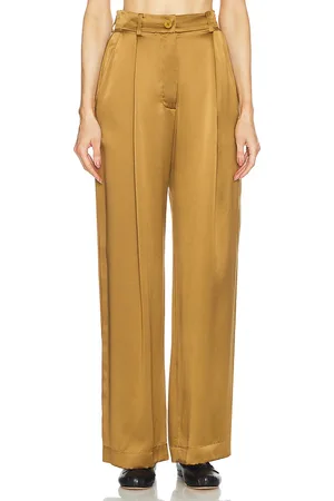 SABLYN Pantalón emerson en color amarillo mostaza talla L en - Mustard. Talla L (también en M, XS).