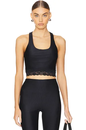 Beach Riot Top sin mangas encaje yara en color negro talla M en - Black. Talla M (también en L, XL).