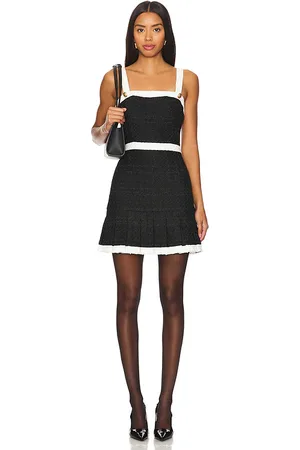 ALICE+OLIVIA Minivestido clarine en color negro talla 0 en - Black. Talla 0 (también en 2, 4, 6).