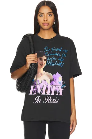 Philcos Camiseta boxy emily en paris en color negro talla L en - Black. Talla L (también en M, S, XL/1X).
