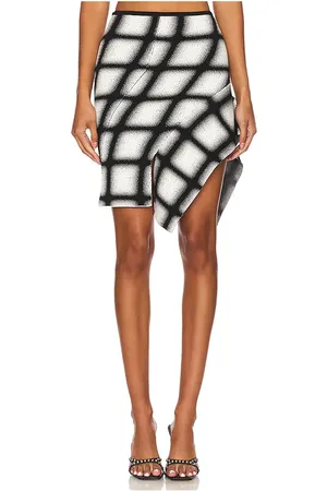 PH5 Falda lizzo mini plaid en color charcoal talla M en - Charcoal. Talla M (también en XL, XS).