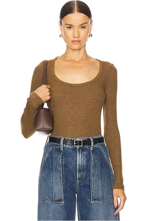 AGOLDE Camiseta escote redondo corey en color marrón talla L en - Brown. Talla L (también en M, S).