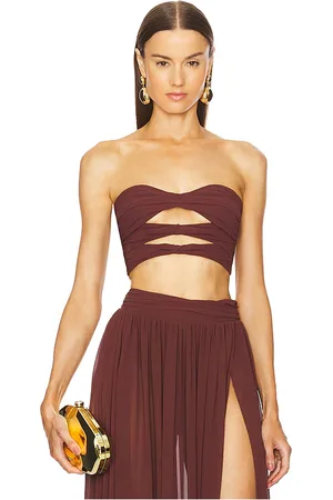 Michael Costello X revolve acacia top en color talla M en - Brown. Talla M (también en S, XL, XS).