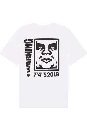 Obey Camiseta warning en color talla L en - White. Talla L (también en M, S).