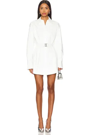 SER.O.YA Vestido camisero posh poplin en color talla M en - White. Talla M (también en S).