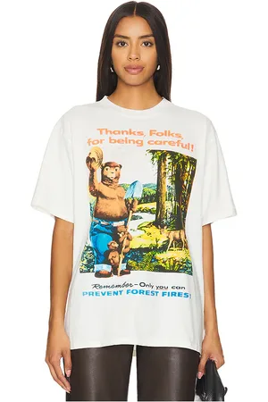 Philcos Camiseta boxy smokey thanks folks en color crema talla M en - Cream. Talla M (también en S).