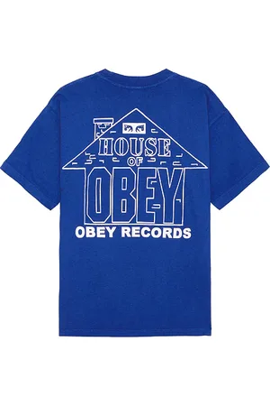 Obey Camiseta house of records en color azul talla L en - Blue. Talla L (también en M).