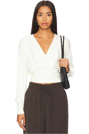 Bobi Blusa long sleeve en color crema talla M en - Cream. Talla M (también en XL).
