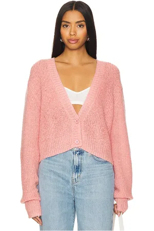 Susana Monaco Cárdigan mohair en color rosado talla M en - Pink. Talla M (también en S).