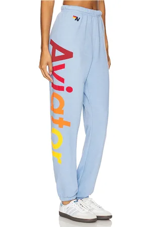 AVIATOR NATION Pantalón deportivo logo 2 en color bebe azul talla XS en - Baby Blue. Talla XS (también en L).