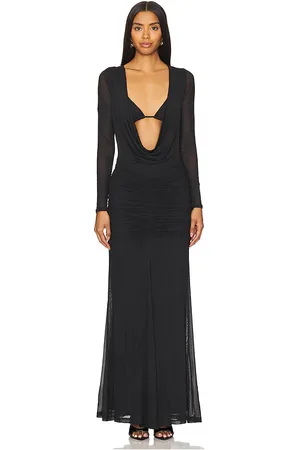 AFRM Vestido orla en color negro talla L en - Black. Talla L (también en M, S, XL, XS, XXS).