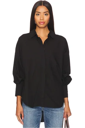 Bobi Camisa de botones long sleeve en color talla L en - Black. Talla L (también en M, XS).