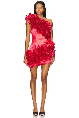 Bronx and Banco Minivestido aurora one shoulder en color talla M en - Red. Talla M (también en S, XS).