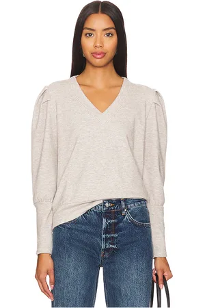 Bobi Jersey puff sleeve en color talla S en - Tan. Talla S (también en XS).