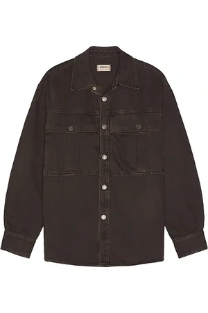AGOLDE Camisa en color chocolate talla M en - Chocolate. Talla M (también en S).