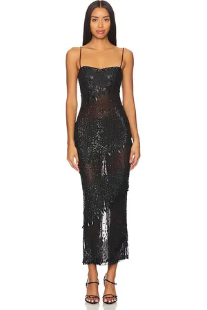 Retrofete Vestido midi carmine en color talla L en - Black. Talla L (también en M, XL, XXL).