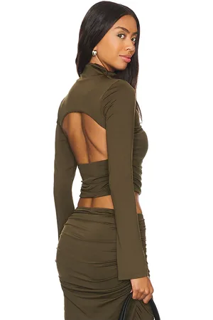 Nialaya Top pia en color talla S en - Olive. Talla S (también en XL, XS).